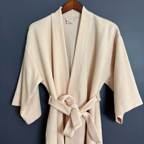 Soma Ballet Pastel Pink Super Soft Comfy Belted Robe Size S/M Half Sleeve Midi - Picture 3 of 11